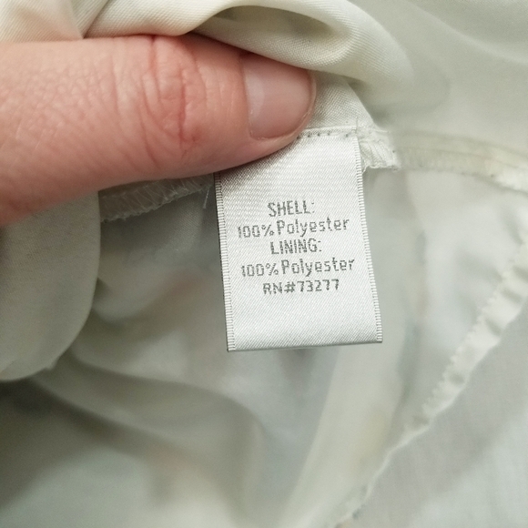 Lauren Conrad White Bird Ruffle Peplum Blouse‎ sleeveless V neck size Medium - Picture 6 of 8